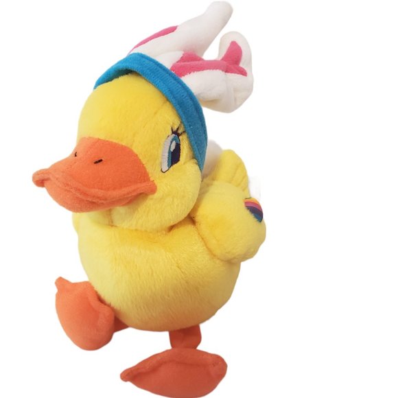 Lisa Frank Dillie Duck Easter Spring Beanie Plush Stuffed Animal Vintage 1998 - Picture 1 of 6